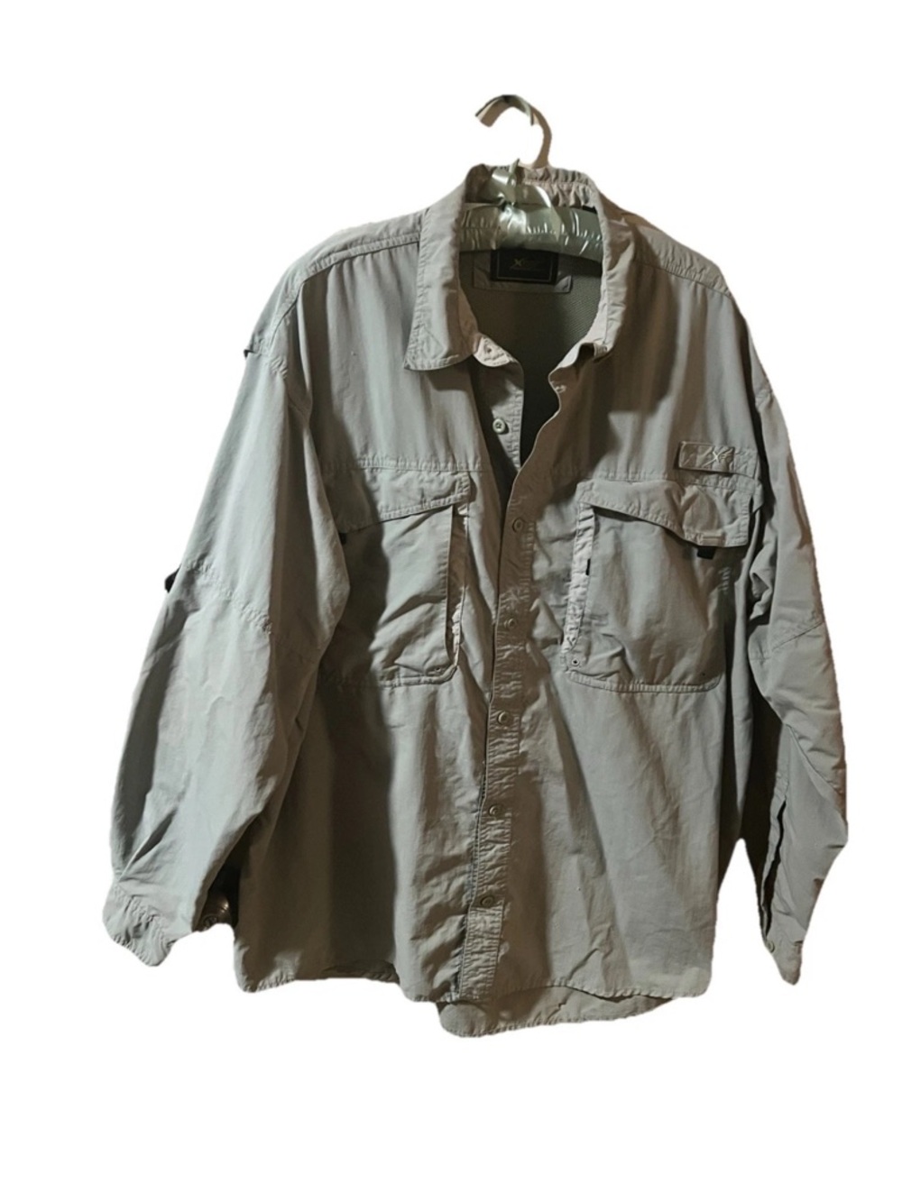 XPS eXtreme Shirt 2 XL Mens Performance Fishing Nylon Olive Green Vented